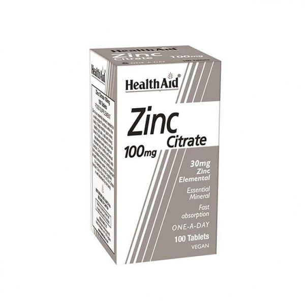 Health Aid ZINC Citrate 100mg 100tabs