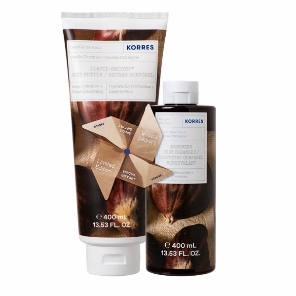 Korres Gift Set Vanilla Chestnut Shower Gel + Body Butter 400 mL