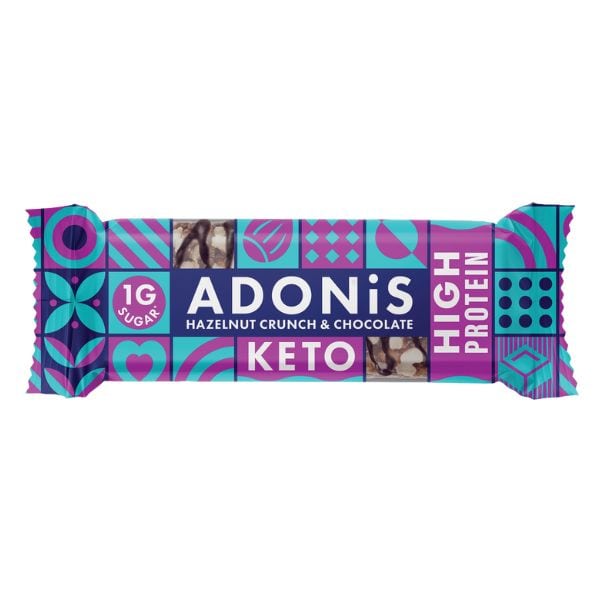 Adonis Keto Protein Bar Hazelnut Crunch & Chocolate 45g