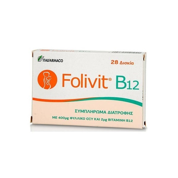 Folivit B12 Folic Acid 400µg & Vitamin B12 (2µg)