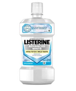 Listerine Mouthwash Advanced White Mild Taste Mouthwash 500ml