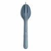 Koziol Cutlery Set 3 pcs Klikk, To-Go Cutlery, Plastic, Nature Flower Blue