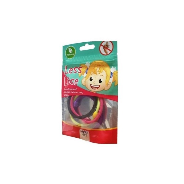 LESS LICE Anti-Lice Hair Rubber 4 Pieces-Prevention