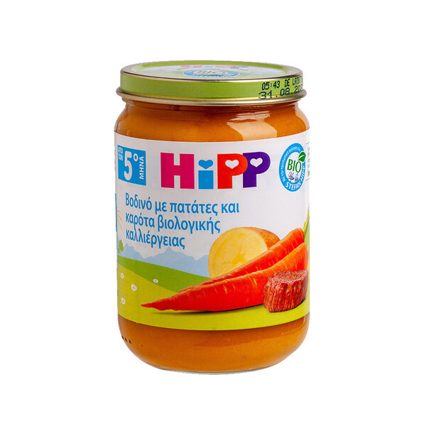 HIPP Baby Meal Beef with Potatoes and Carrots 5m+ Gluten Free 190gr