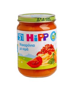 HIPP Baby Meal Spaghetti With Minced Meat and Fresh Tomato 5m+ Gluten Free 190gr