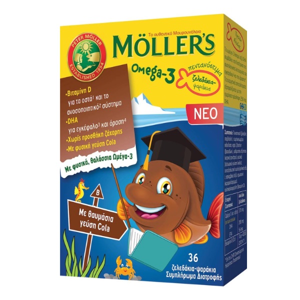 Moller’s Omega-3 Jelly Fish Cola Flavor 36pcs