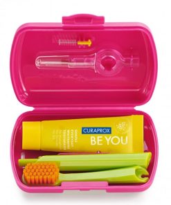 Curaprox Travel Oral Hygiene Travel Set Fuchsia