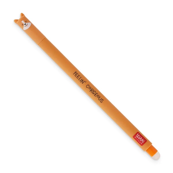 Legami Black Erasable Gel Pen Pen - Corgi 0.7 mm