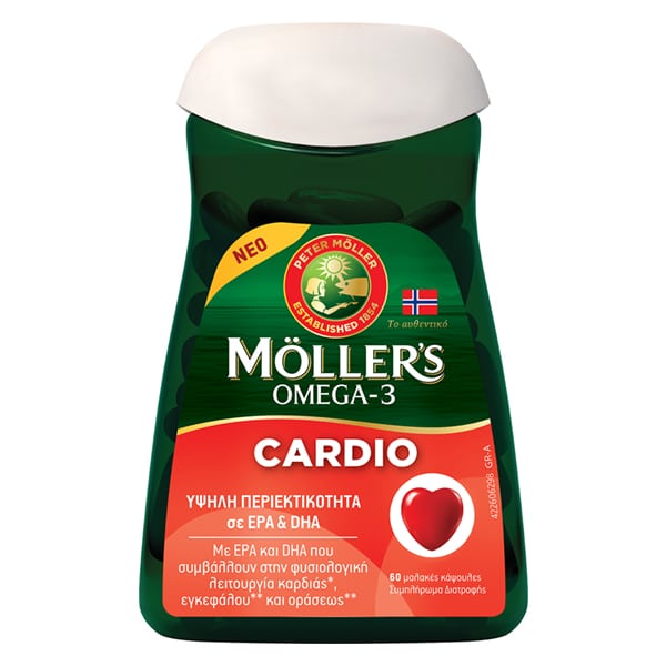 Moller's Omega-3 Cardio Fish Oil Supplement 60caps