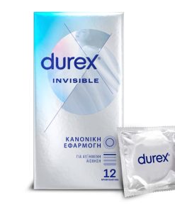 Durex Invisible Condoms Extra Thin Regular Fit 12pcs