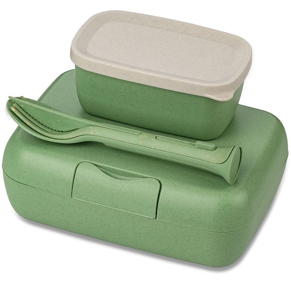 Koziol Lunchbox with Cutlery Set Candy Green