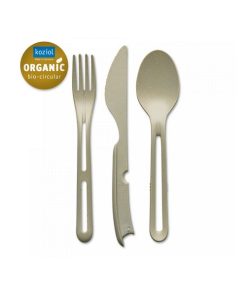 Koziol Outdoor Cutlery Klikk To Go Cream Set