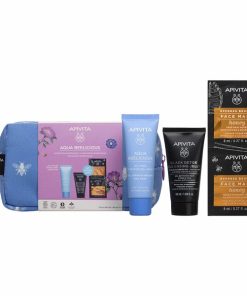 Apivita Promo Aqua Beelicious Soft Rich Texture Moisturizing Cream 40ml & Black Face Cleansing Gel 50ml & Express Mask Honey 2x8ml