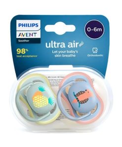 Avent Silicone Pacifier Ultra Air 0-6m 2pcs