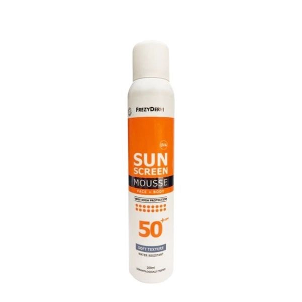 Frezyderm Sunscreen Mousse Face and Body SPF50+ 200ml