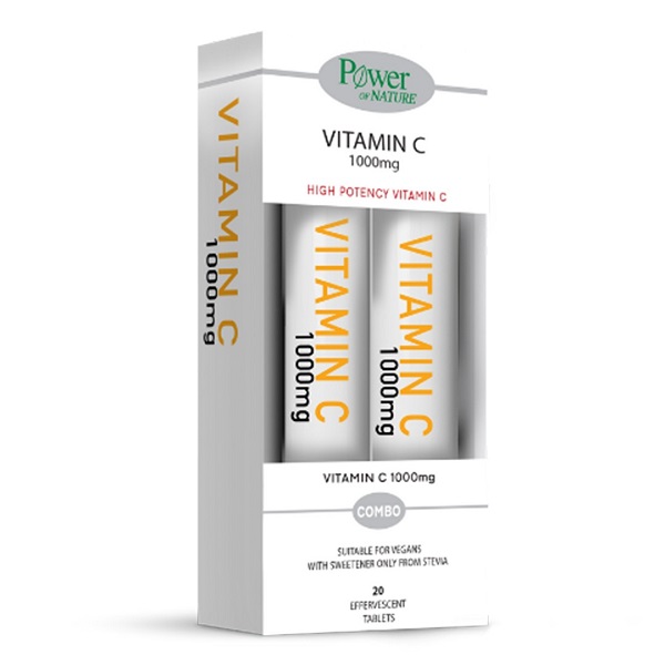 Power Health Set 1+1 Vitamin C 1000mg Stevia 20tbs