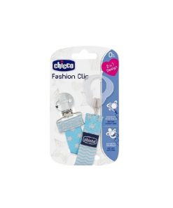 Chicco Pacifier Fashion Clip Pacifier Clip in Blue Color