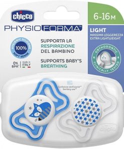 Chicco Pacifier Physio Light Silicone 6-16 Months Blue 2pcs