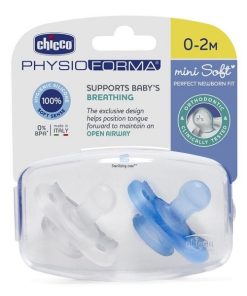 Chicco PhysioForma Pacifier Mini Soft 0-2M Ciel 2pcs