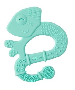 Chicco Silicone Teething Ring Blue Iguana 2m+ 1pc