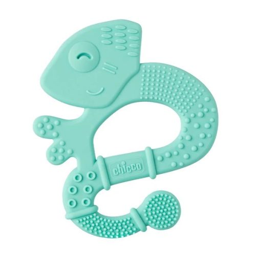 Chicco Silicone Teething Ring Blue Iguana 2m+ 1pc