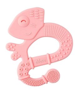 Chicco Silicone Teething Ring Pink Iguana 2m+ 1pc