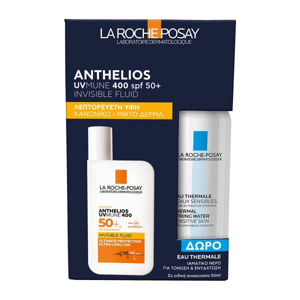 La Roche Posay Anthelios UVMUNE400 Invisible Fluid SPF50+ with Fragrance & Eau Thermal Water 50ml