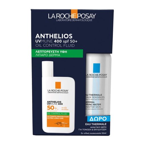 La Roche Posay Set Anthelios UVMune 400 Oil Control Fluid SPF50+ 50ml & Eau Thermale 50ml