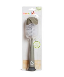 Munchkin 2 in 1 Bottle & Teat Cleaning Brush Grey 1pc