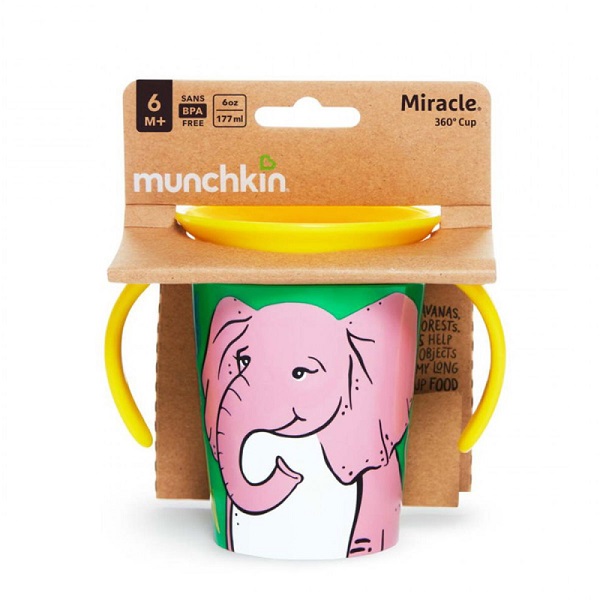 Munchkin Miracle 360° WildLove Trainer Cup (6m+) 177ml – Elephant