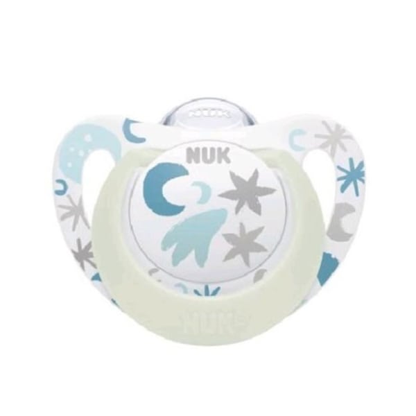Nuk Star Night Orthodontic Silicone Pacifier with Case 0-6m 1pc