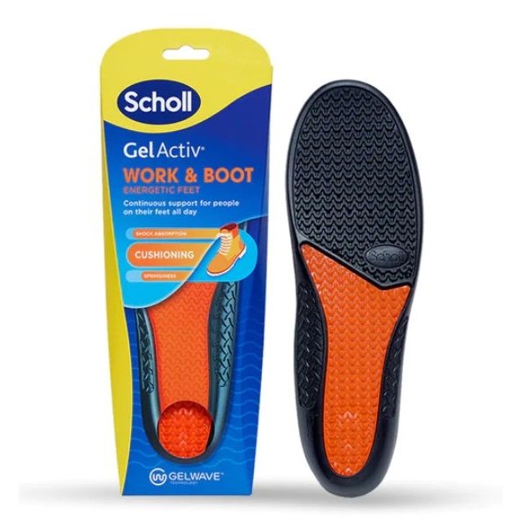 Scholl Gel Activ Insoles for Work Shoes Large (No. 40 - 46.5) 2pcs