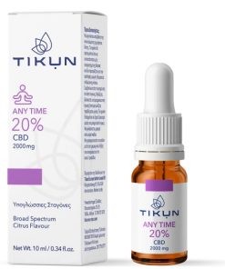 Tikun Any Time Hemp Oil Drops 2000mg With 20% CBD With Citrus Flavor 10ml