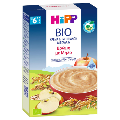 Hipp Bio Cereal Cream with Milk, Oats & Apple Sugar Free 6m+, 250g