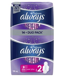 Always Promo Platinum Ultra Super Plus Sanitary Napkins No. 2 With Wings 14pcs