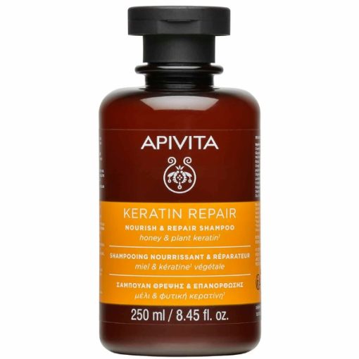 Apivita Keratin Repair Nourish & Repair Shampoo With Honey & Plant Keratin 250ml