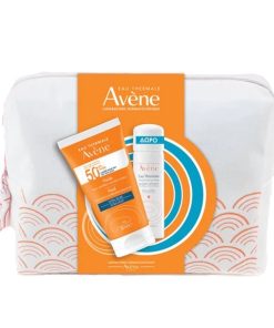 Avene Set Fluide SPF50+ Sunscreen Face Cream for Normal Combination Sensitive Skin 50ml + Gift Avene Eau Thermale 50ml