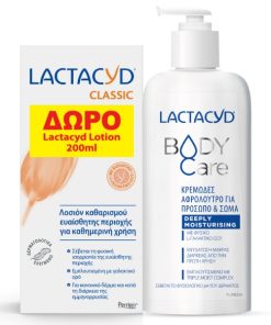 Lactacyd Set Body Care Deeply Moisturising Showergel 300ml & Gift Classic Intimate Washing Lotion 200ml