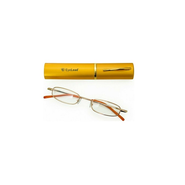 Vitorgan EyeLead Pocket - Pocket Presbyopia Glasses, in a Case. Color Gold + 3.50