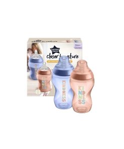 Tommee Tippee Closer to Nature Small Flow Baby Bottle Pip the Panda 0m+ 2x260ml