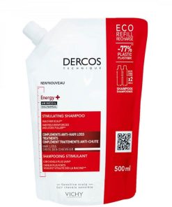 Vichy Dercos Energy+ Anti-Hair Loss Shampoo for All Hair Types Eco Refill 500ml