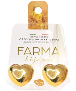 Farma Bijoux Gold Plated Heart Earrings 20mm