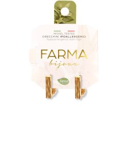 Farma Bijoux Hypoallergenic Earrings Square Hoops Gold 17mm