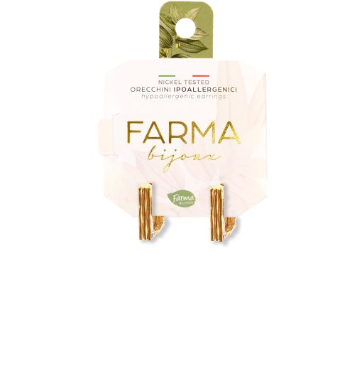 Farma Bijoux Hypoallergenic Earrings Square Hoops Gold 17mm