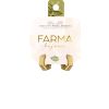 Farma Bijoux Hypoallergenic Gold Octagon Earrings 15mm