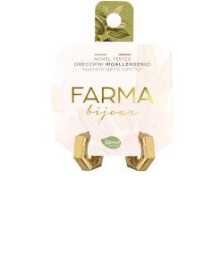 Farma Bijoux Hypoallergenic Gold Octagon Earrings 15mm