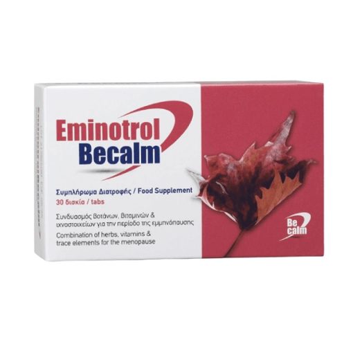 Becalm Eminotrol Dietary Supplement For Menopause Relief 30tabs