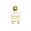 Farma Bijoux Earrings Hoops Silver Embossed 13.0mm