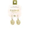 Farma Bijoux Hypoallergenic Hoop Earrings Gold Plated With Coin 20.0mm