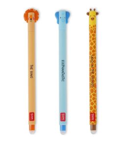 Legami Set of 3 Erasable Gel Pens - Wild Animals